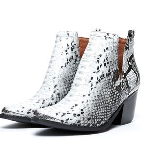 Jeffrey Campbell Cromwell Snake Booties